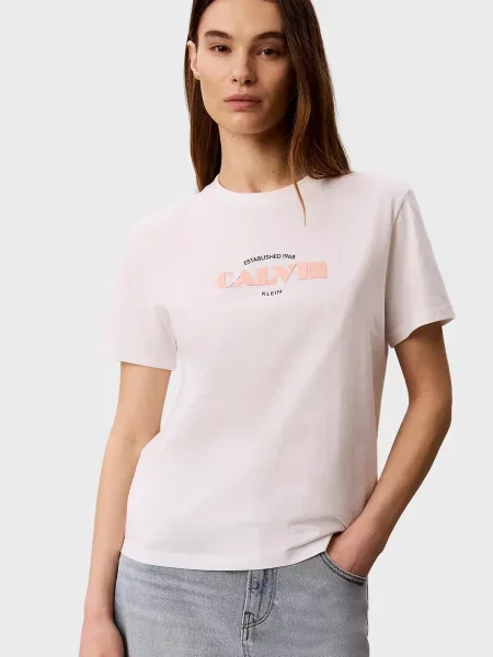Класична футболка Calvin Klein Jeans біла