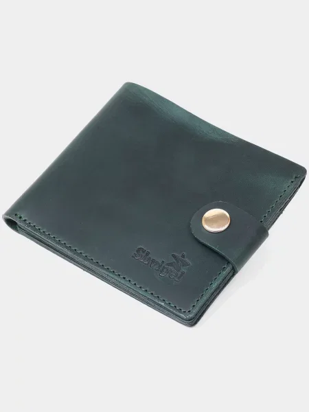 Кожаный кошелек Shvigel зеленый
