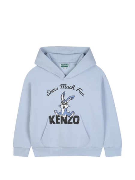 Bluza z kapturem dziecięca Kenzo niebieska