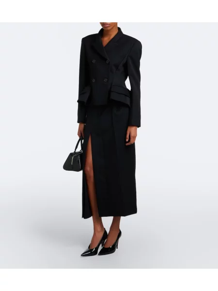 Fustă midi Givenchy de lână negru