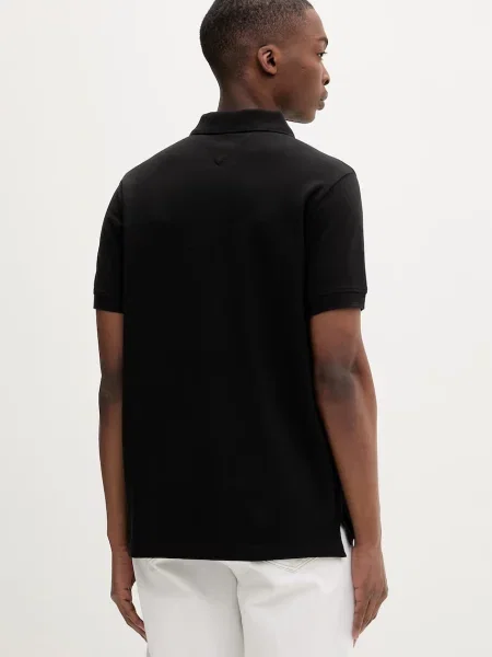Koszulka polo o kroju Regular Fit z czystej bawełny Tommy Jeans czarna