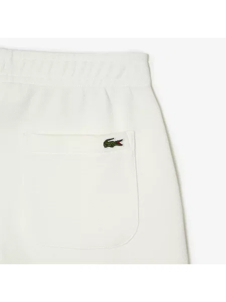 Lacoste Spodnie Dresowe Z Mieszanki Bawełny białe