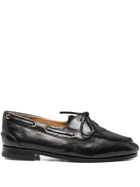 Pantofi loafer Bally cu șireturi din piele negru