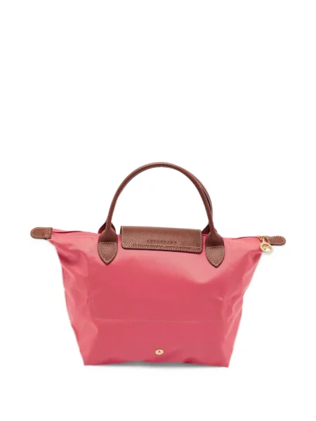 Δερμάτινη τσάντα shopper Longchamp ροζ