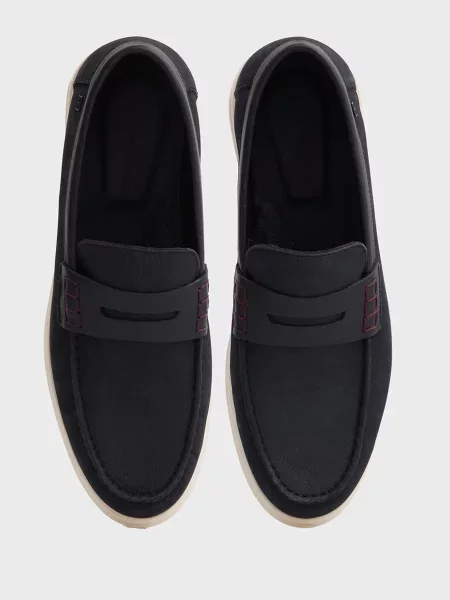 Кожаные лоферы Tommy Hilfiger синие