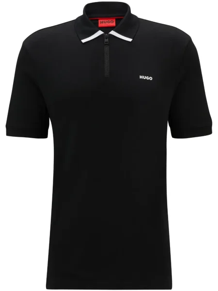 Polo Hugo cu imagine negru
