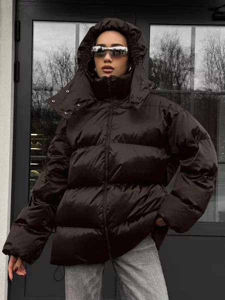 Пуховик Jadone Fashion Taym_chok темно-коричневий коричневий