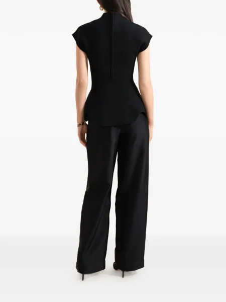 Pantaloni Staud plisate negru