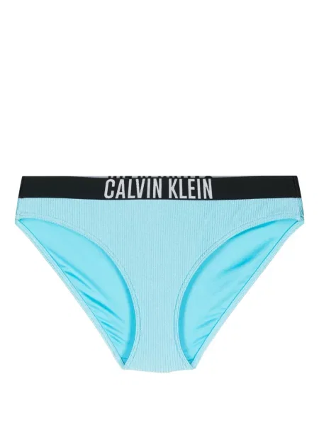 Bikini Calvin Klein prążkowany niebieski