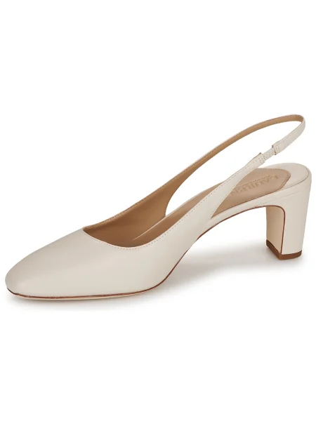 Pantofi cu toc Lauren Ralph Lauren slingback din piele bej