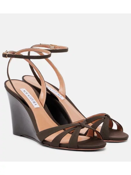 Sandale Aquazzura cu pană maro