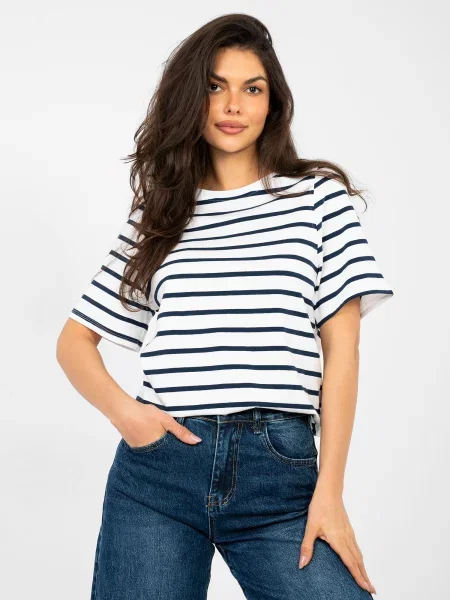 Tricou Rue Paris cu dungi alb