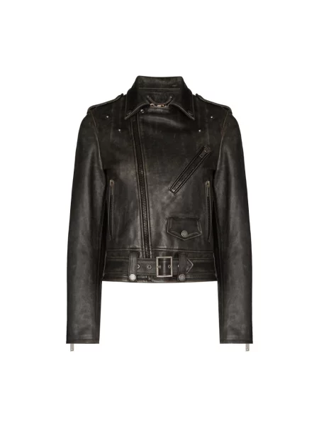 Kurtka skórzana Golden Goose czarna
