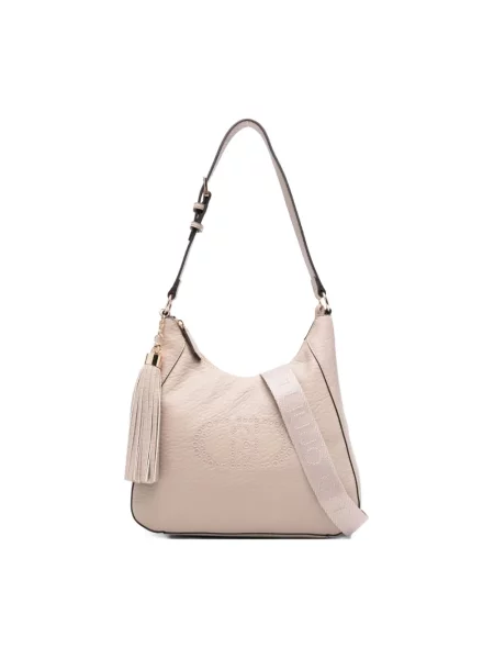 Torebka hobo Liu Jo z frędzli beżowa
