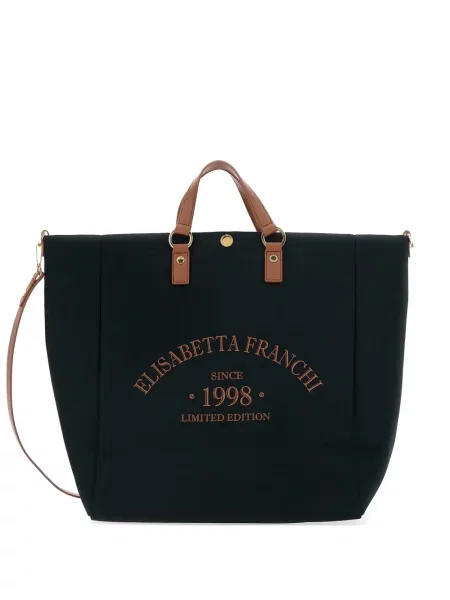 Torbica Elisabetta Franchi s aplikacijama crna