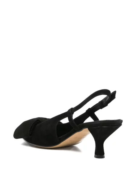 Pantofi cu toc Pomme D´or cu funde slingback negru