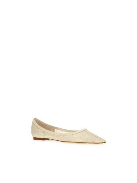 Balerinki Jimmy Choo bez obcasa beżowe
