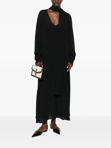 Rochie maxi Toteme cu decolteu în V negru