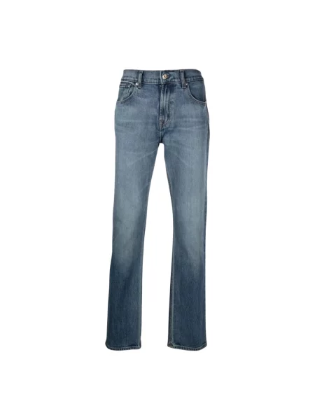 Jeansy straight leg 7 For All Mankind niebieskie