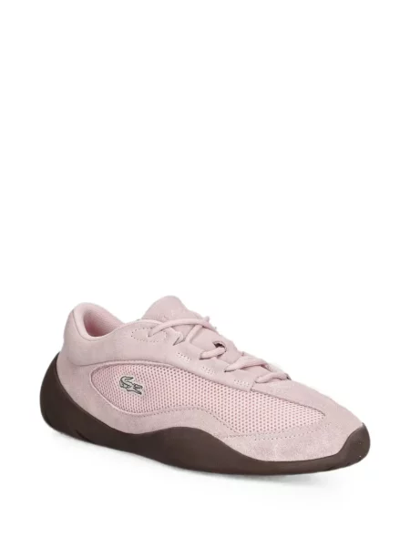 Sneakerși Lacoste din piele de căprioară roz