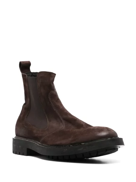 Botine chelsea Moma din piele de căprioară maro