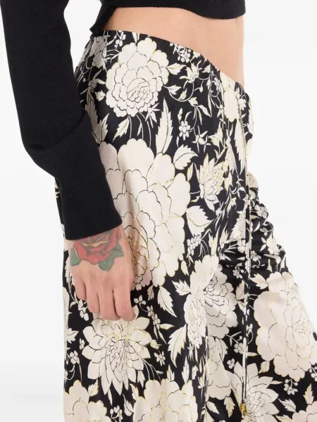 Pantaloni Roberto Cavalli cu model floral cu imagine