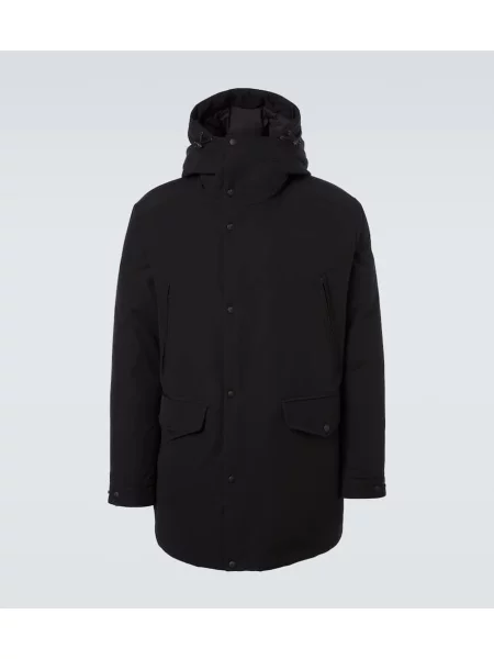 Geacă parka Moncler cu glugă negru