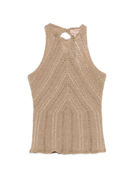 Top Twinset cu decolteu rotund