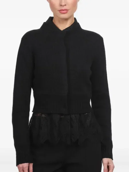 Cardigan High Sport lung negru
