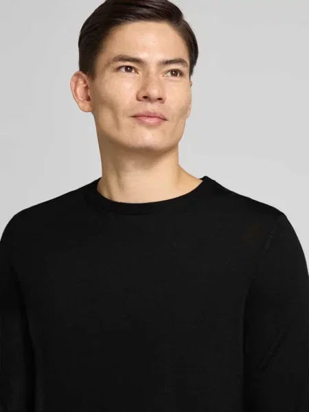 Sweter Hugo Boss wełniany czarny