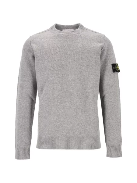 Pulover Stone Island cu strasuri gri
