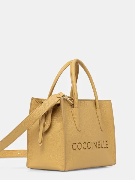 Coccinelle crossbody kabelka dámska kožená žltá