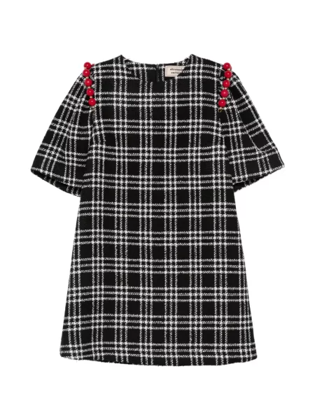 Rochie mini Alessandro Enriquez în carouri negru