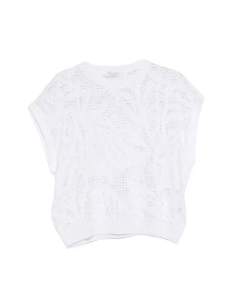 Sweter Brunello Cucinelli biały