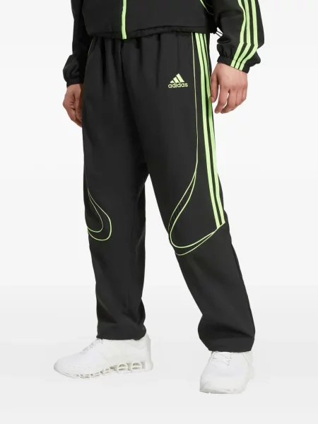 Pruhované tričko Adidas bez rukávů jersey černé