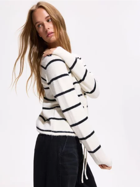 Reserved Cardigan în dungi multicolor