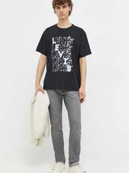 Levi's t-shirt z nadrukiem czarny