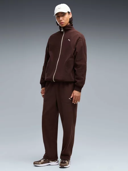 Спортивні штани PUMA Ess Elevated Relaxed Winteri комбінований верх коричневий