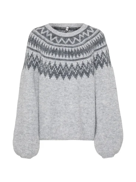 Only Tall Svetr ONLREYKJA / melír šedá
