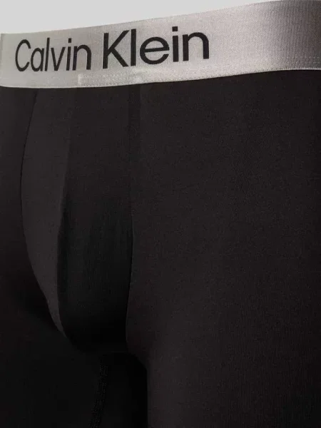 Obcisłe bokserki z elastycznym pasem z logo w zestawie 3 szt. Calvin Klein czarne