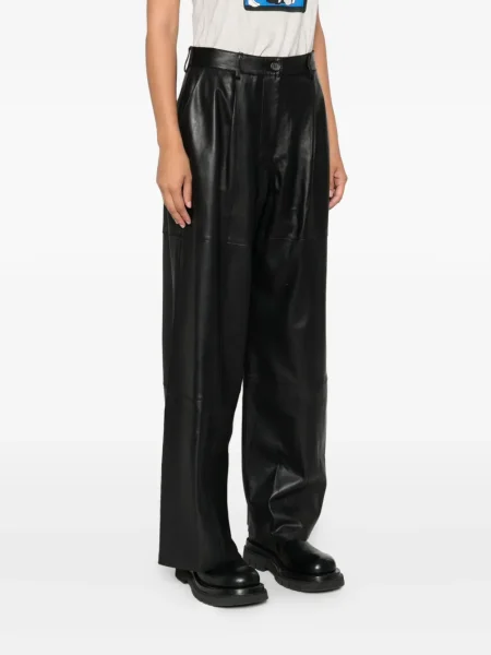 Pantaloni P.a.r.o.s.h. din piele negru
