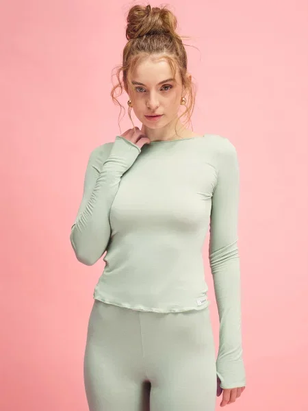 Джемпер Leinle NUA світло-зелений модал зелений