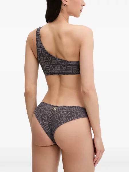 Μπικίνι Ea7 Emporio Armani με σχέδιο με έναν ώμο γκρι