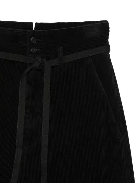 Cu centură pantaloni Barena de catifea cord negru