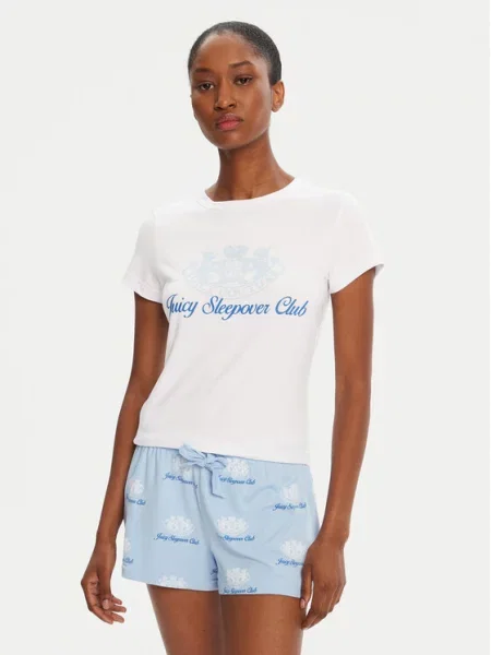 Juicy Couture Piżama Sleepover Club Błękitny niebieska