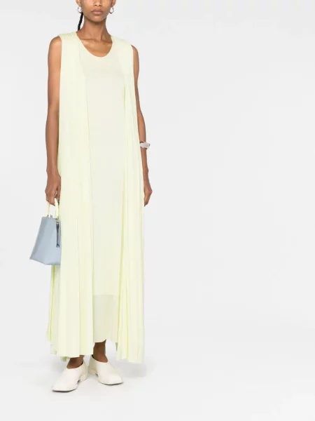 Drapiruotas kostiumas maksi maxi suknele Jil Sander žalia