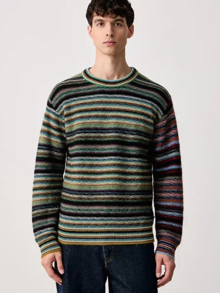 PS Paul Smith pulover pentru bărbați cu amestec de lână verde