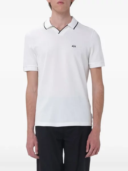 Cămașă Emporio Armani cu broderie alb