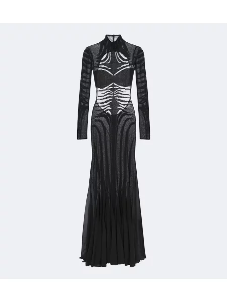 Rochie Roberto Cavalli de mătase negru