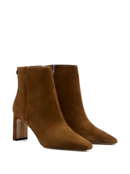 Cizme scurte Sam Edelman din piele de căprioară maro